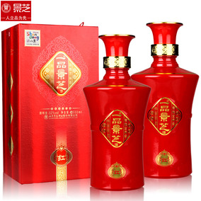 景芝白酒景芝朋友万岁酒38度500ml中国白酒12瓶礼品袋装聚会白酒