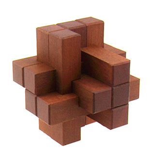 15根a型348高档铁线子木制 孔明锁 徐氏鲁班锁 解锁榫卯 无漆玩具