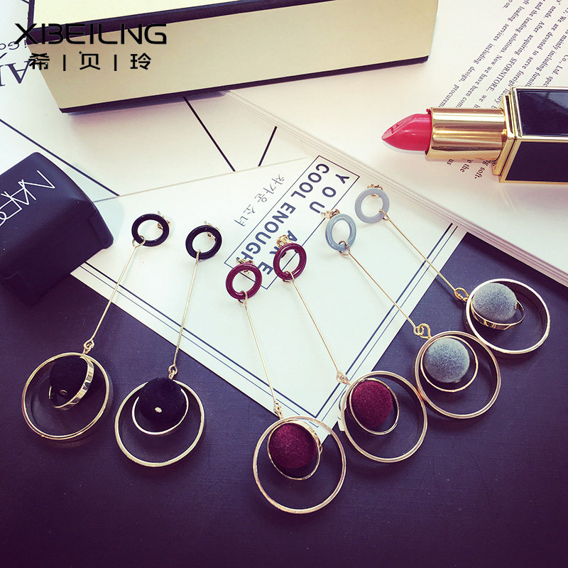 990991藏宝阁香港马会:正品打折时尚流行韩版长款镂空金色大小圆环