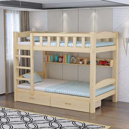 现代实木儿童床松木上下铺母子床高低床双层床成人床子母床上下床