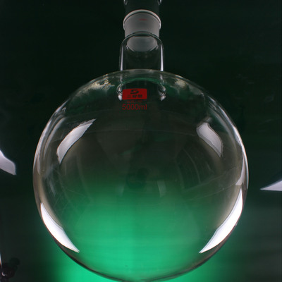 单口烧瓶5000/24 加热圆底蒸馏加厚耐高标准口24/29 三爱思正品
