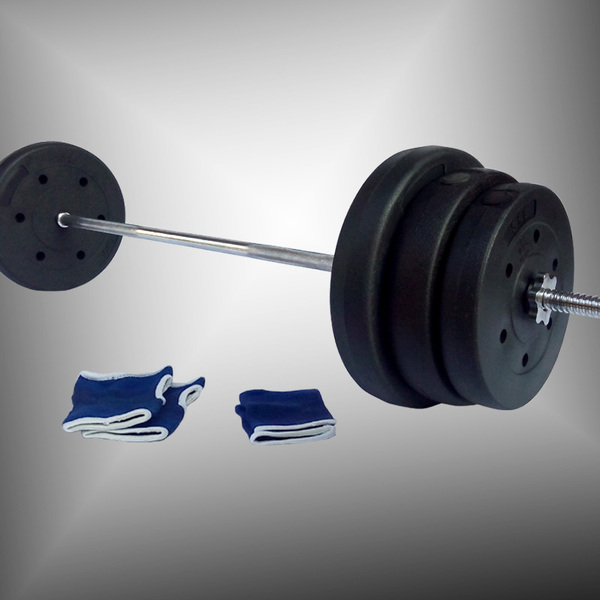 15kg/20/30/40/50/60/80/100公斤环保杠铃可拆装举重健身无味包邮