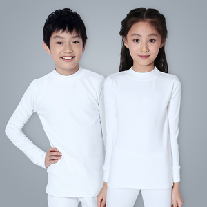 女童打底衫白色儿童长袖上衣宝宝春秋打底内衣 男大童长袖白内衣