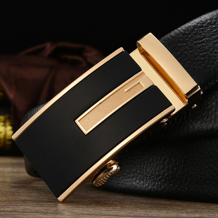 皮带 纯正品头层牛皮自动扣v休闲商务青年裤带 皮带男士l真皮腰带韩版