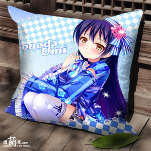 抱枕lovelive 园田海未 仲夏夜浴衣 海爷 动漫抱枕 靠枕靠垫方枕 周边