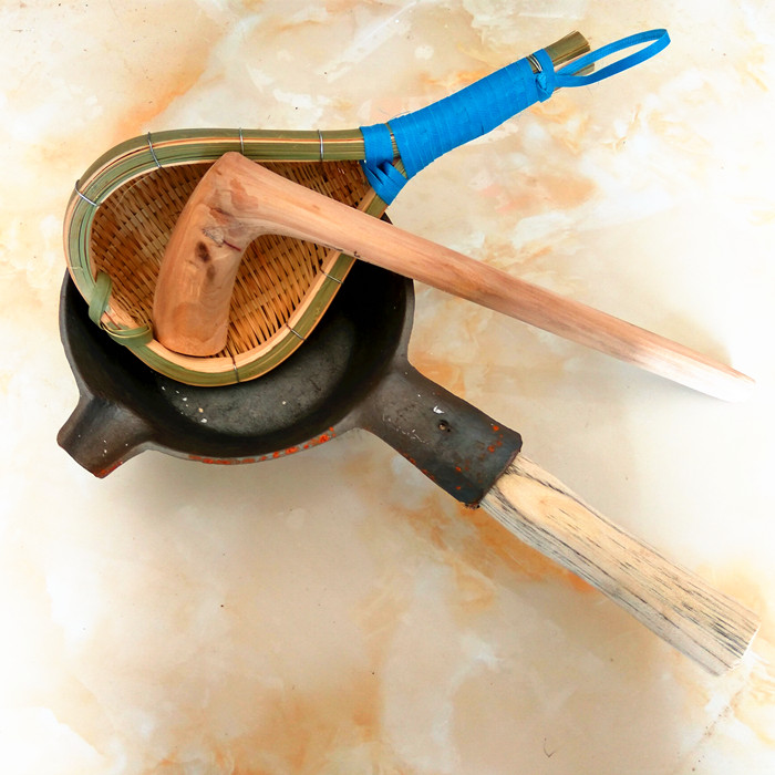 广西桂林恭城油茶锤打油茶工具7字型树木捶手工制作细致光滑包邮