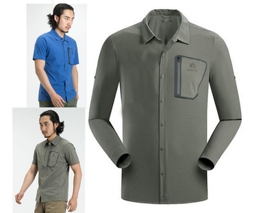 kailas凯乐石 kg610075 610103男款超薄清凉长袖短袖衬衫速干上衣