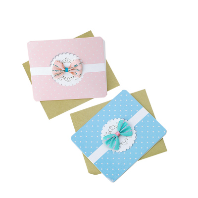 定制创意礼品卡生日贺卡点点心意祝福邀请卡欧式蝴蝶结卡片教师节