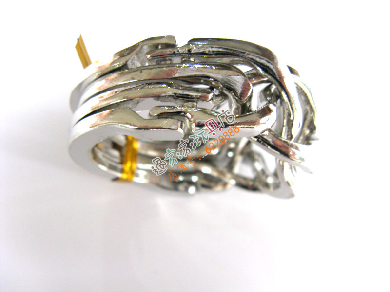 大号四环魔戒 魔力手镯 锌合金高难度九连环 魔金解锁特价包邮