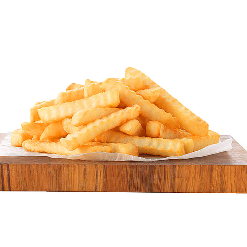路多萨曲条10/10粗波浪形薯条西餐厅曲薯条进口粗曲冷冻薯条2500g
