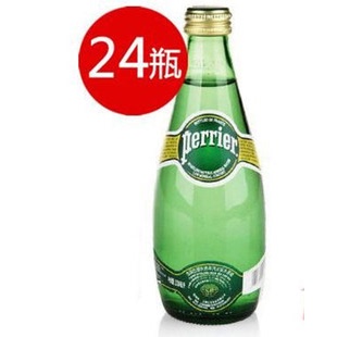 巴黎水perrier 特價衝冠 法國巴黎天然含氣礦泉水330ml*24瓶原味