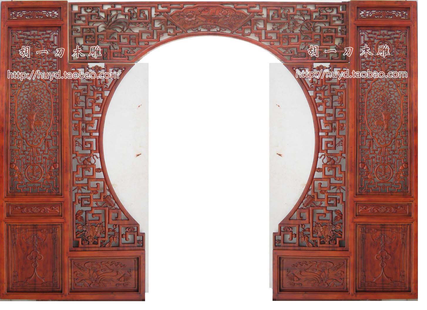 热卖东阳胡一刀木雕纯手工雕刻精雕荷花鱼年年有余连年有余