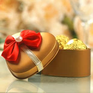 【特价】喜糖 糖盒 心形马口铁糖盒 喜糖盒子批发