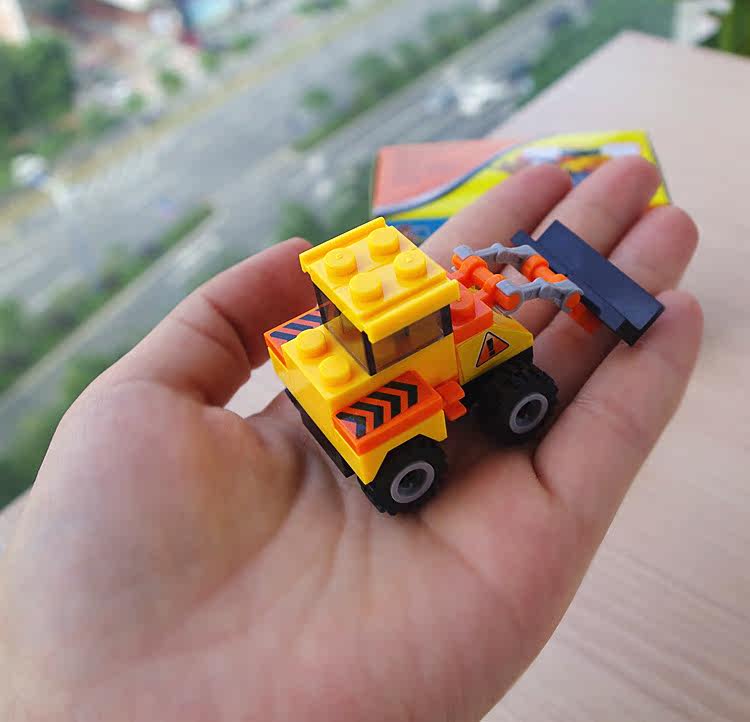 迷你拼装车 拼插积木小车 动手动脑益智积木车 工程系列 4