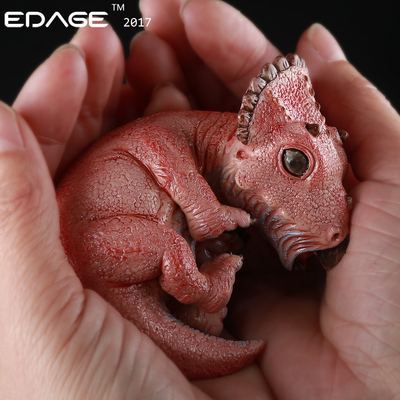 香港edage伊甸纪 侏罗纪三角龙恐龙蛋宝宝雕塑树脂模型玩具礼品