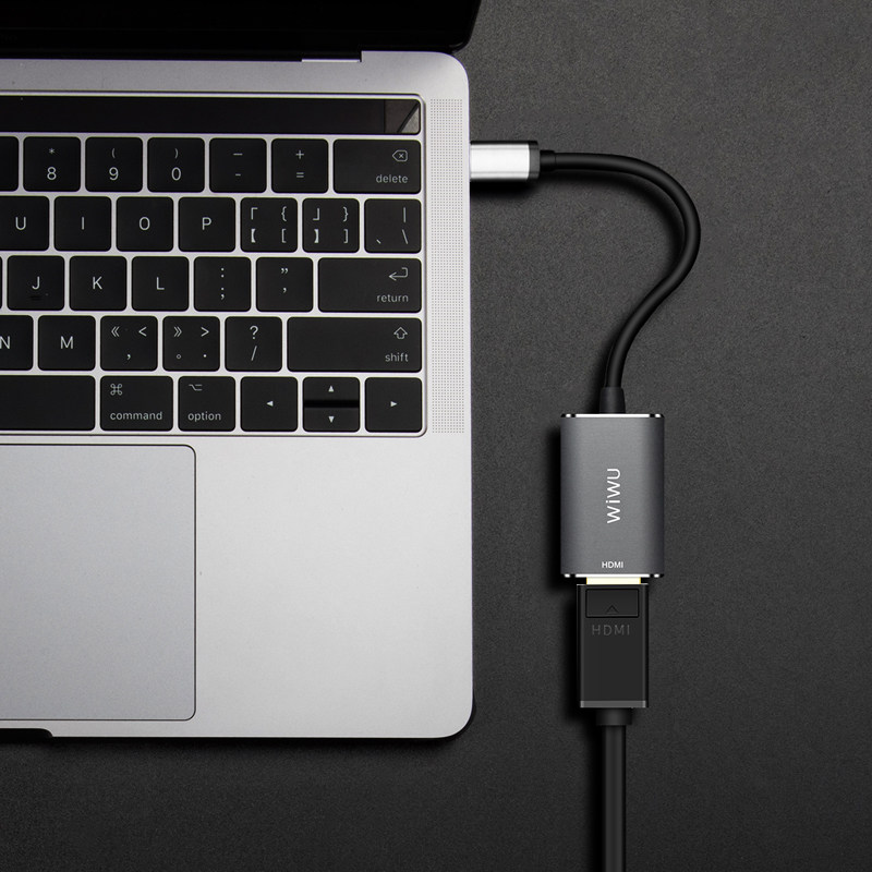 macbook type-c转接头usb-c苹果电脑pro转vga连投影仪hdmi转换器