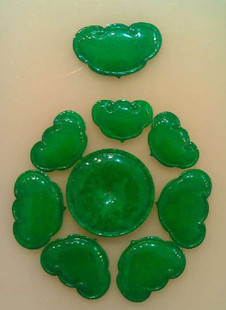 【特价】吊坠 镶嵌柏芝款铁龙生满色干青薄水广片