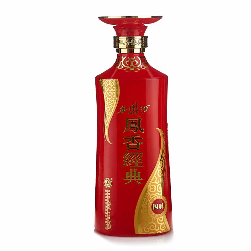 中国国产白酒商务招待用酒西凤酒西凤凤香经典国脉52度500ml