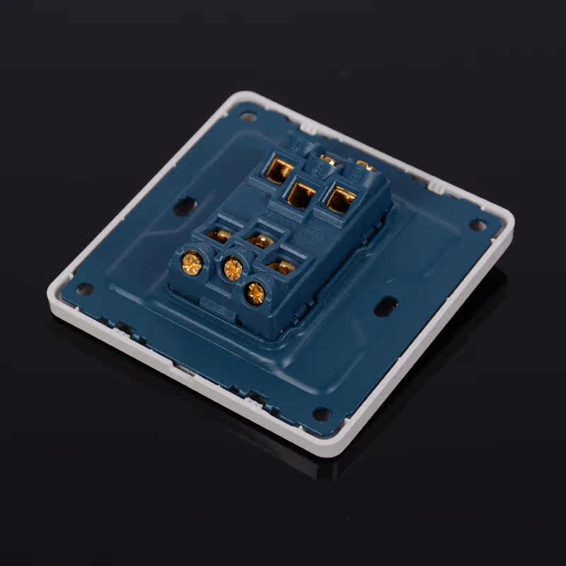 一开双控带五孔86型家用暗装墙壁5眼二三开关插座面板电源雅白