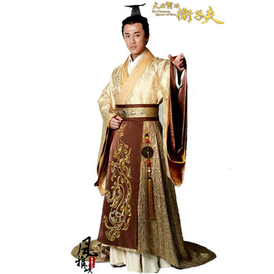 男士汉服卫子夫同款大臣服演出服汉武帝龙袍汉朝皇帝服太子服古装