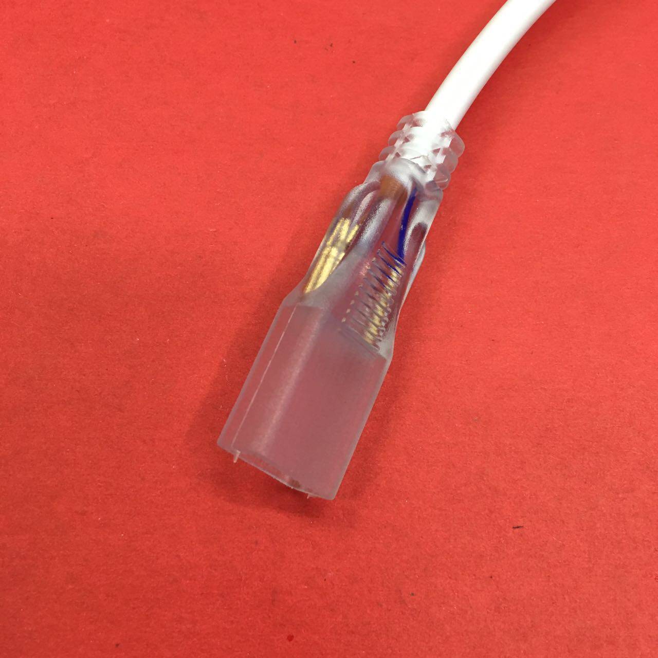 高压灯带 220v 单色插头 欧规头 宽版灯带接口插头线