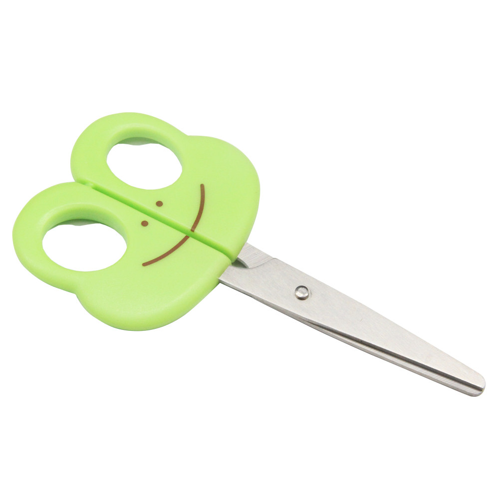 得力6031幼儿手工剪纸专用剪刀 安全不伤手儿童学生手工剪刀_双氙车灯