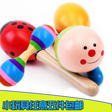 大号儿童玩具婴儿摇铃营幼儿手摇沙锤木质沙锤益智婴幼儿摇铃玩具_不