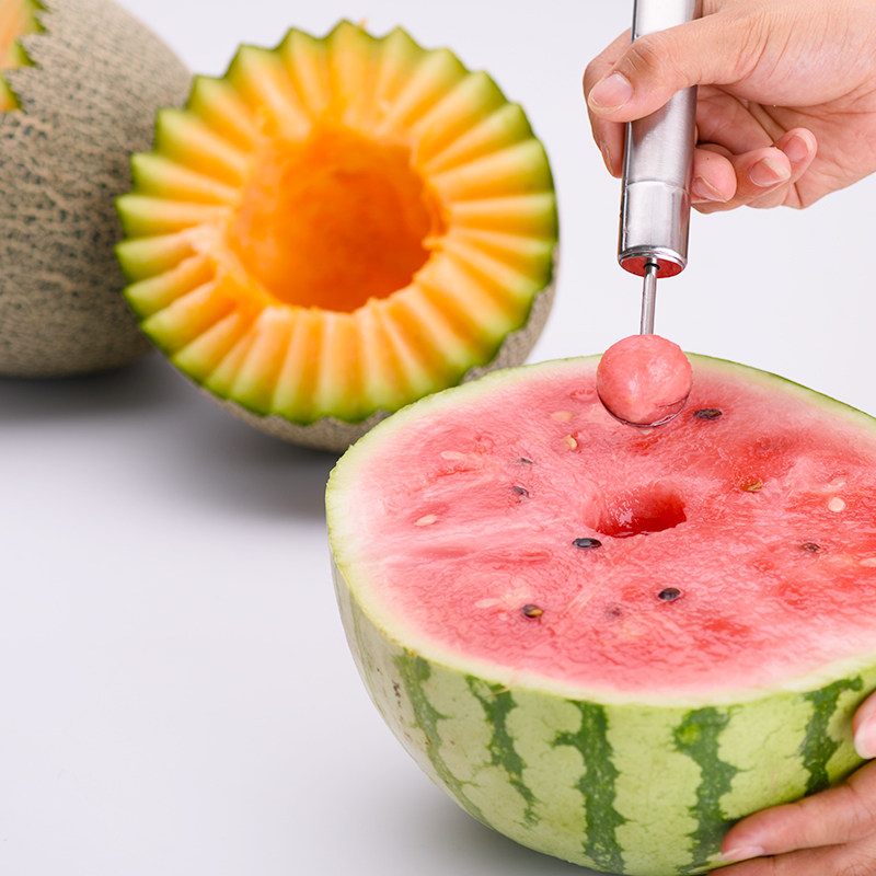 水自在 不锈钢水果挖球器挖西瓜球勺分割器拼盘雕花刀切水果