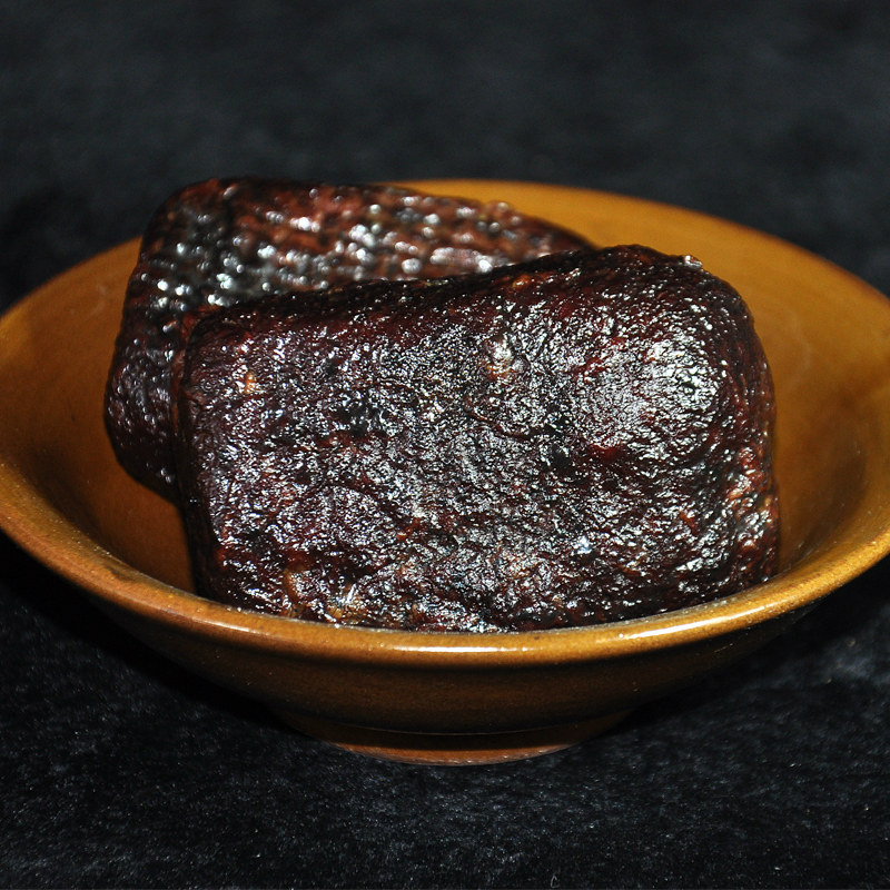 柴火猪血丸子500g/4个 湖南特产邵阳猪血豆腐干血豆腐 两份送2个_爱酷