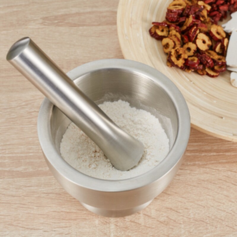 合庆304不锈钢捣蒜器/捣淮山蔬菜米药粉辅食等/捣药罐药材研磨盅