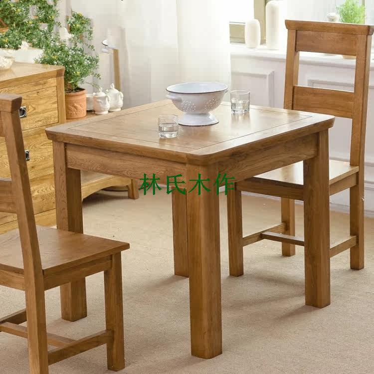 70x70实木小方桌,8080的原木方桌,橡木8080小方桌_大山谷图库