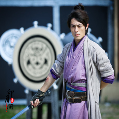 影视古装笑傲江湖令狐冲同款古装男士古装长衫武侠古装侠客服棉布