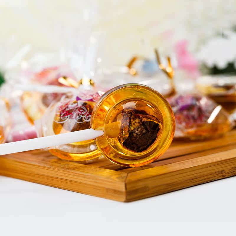 【波力圆缘梅心糖-棒棒糖78g】休闲零食 话梅糖 结婚喜糖 糖果