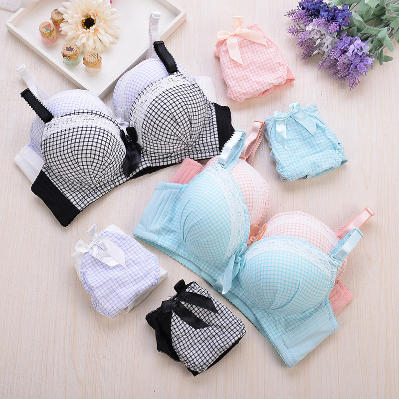 新款可爱少女文胸聚拢 学生调整型内衣 薄款收副乳性感胸罩包邮