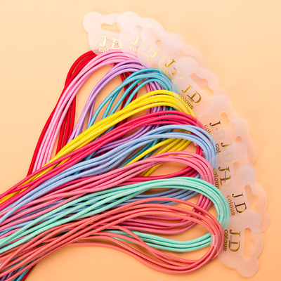 女童扎马尾辫子橡皮筋头饰发饰盘发绳韩版头绳韩国发圈长皮筋简约