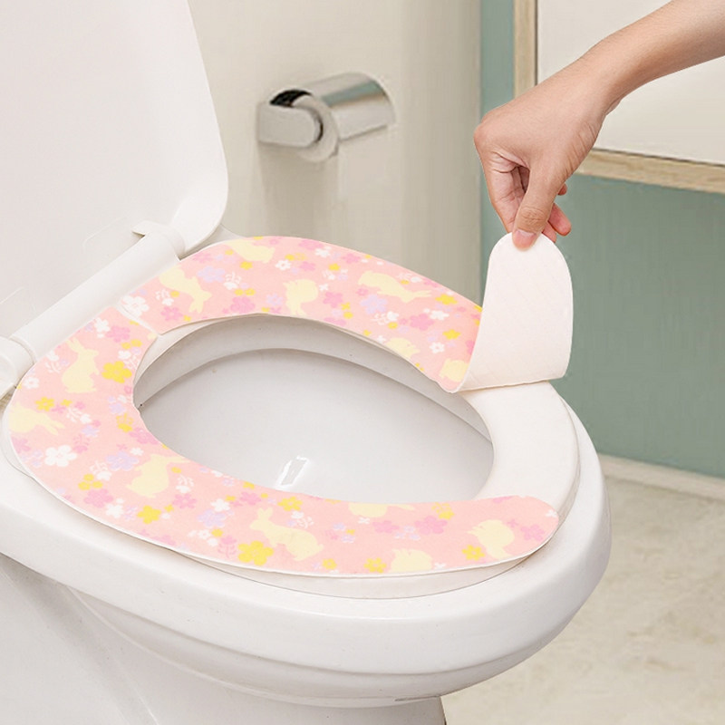 日本lec粘贴式可水洗马桶垫 防臭抗菌马桶圈垫坐便垫套防水马桶贴