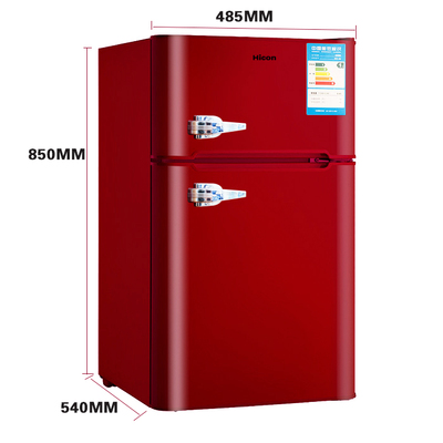 hicon/惠康 bcd-108黑色彩色小型冰箱冷藏冷冻双门小冰箱