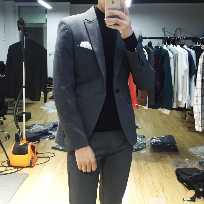 韩国高端时尚英伦风小西服 男士韩版修身西装有套装 包邮,oso服饰