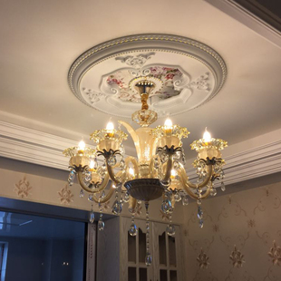 吊灯 巴洛克 客厅餐厅天花板吊顶装饰材料水晶灯吊灯灯盘 欧式灯池灯
