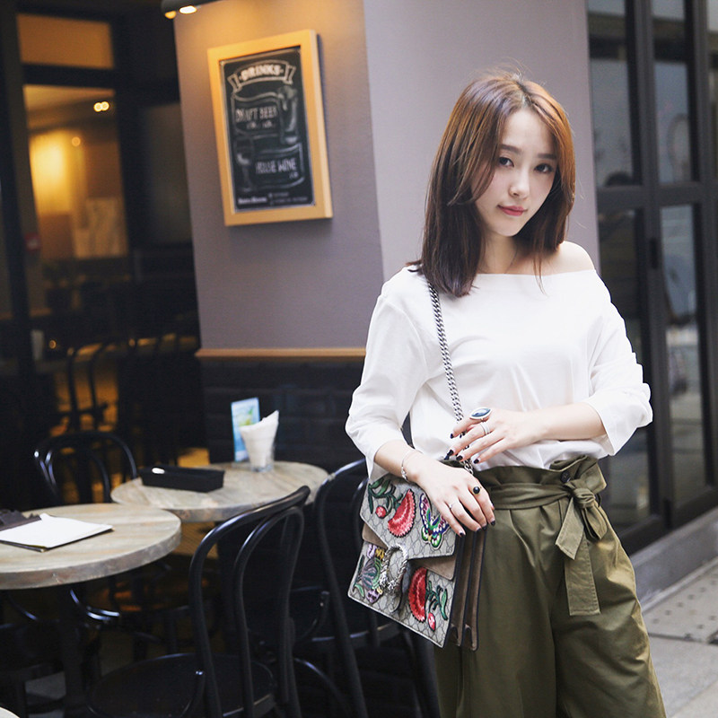 图】于momo定制 超好穿 百搭大圆领打结长袖t恤t6301,于momo潮流女装