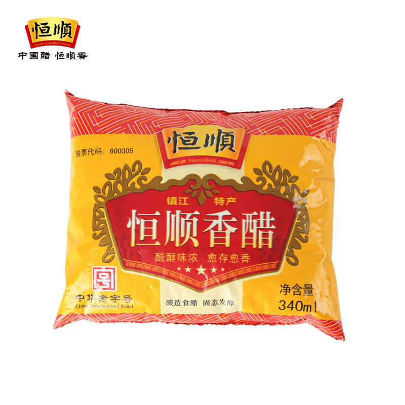 恒顺袋装香醋340ml 炒菜烹调 凉拌 蘸料醋 镇江特产
