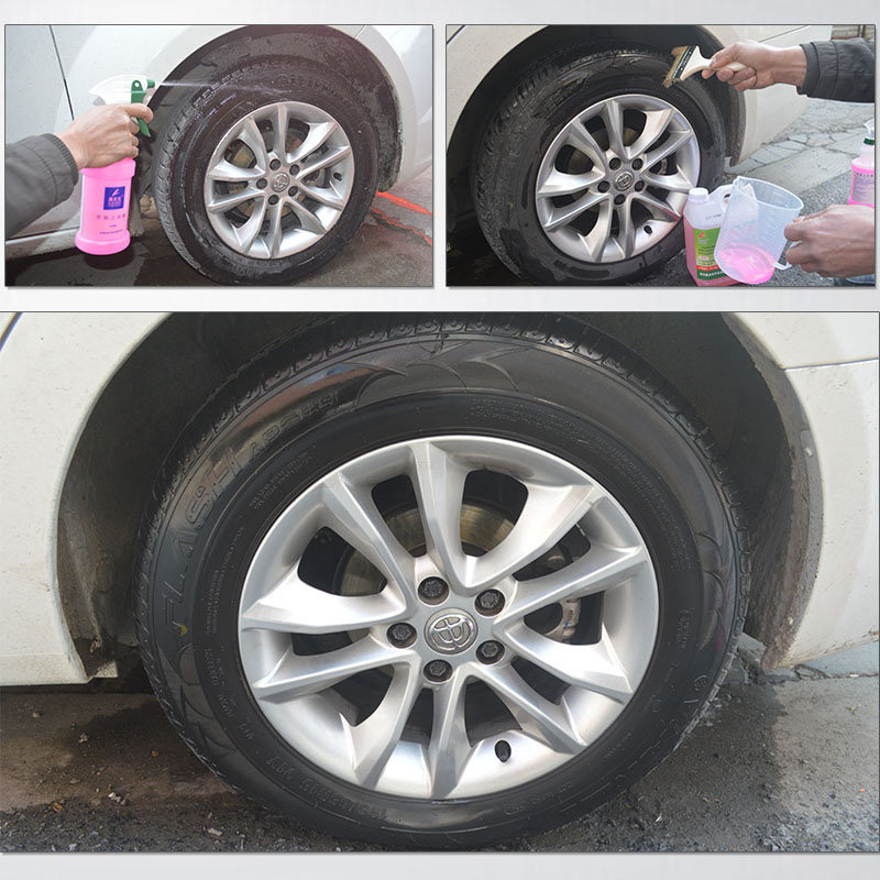 汽车轮胎蜡 黑水晶轮胎釉液体清洗洁去污上光亮保护剂 打蜡车胎蜡