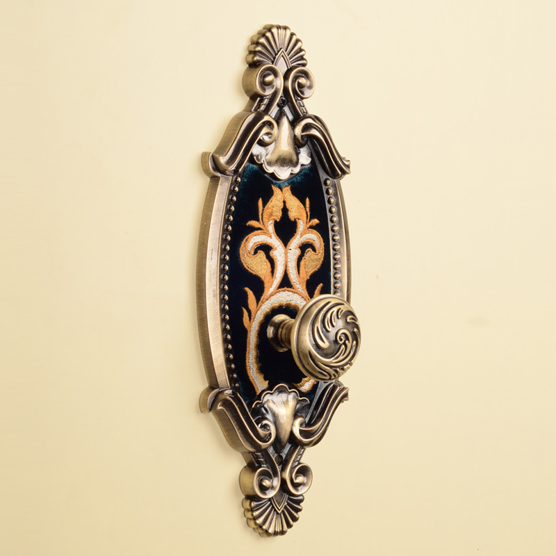 致尚 欧式经典艺术大墙钩 欧花绒布挂钩 窗帘配饰 墙钩壁钩 一对