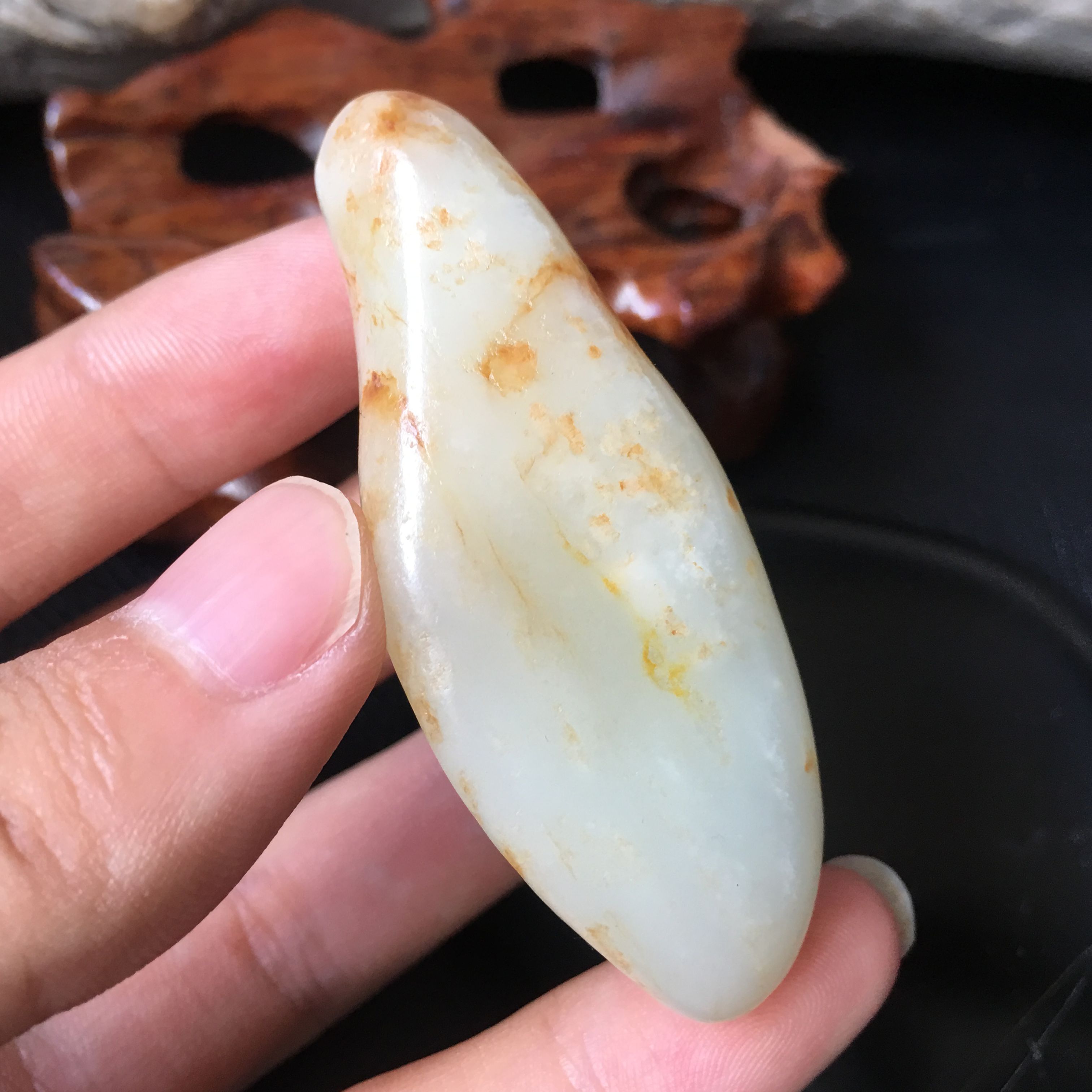 49克和田籽玉羊脂白玉籽料 满毛孔原籽 把件挂件籽天然无修白玉籽