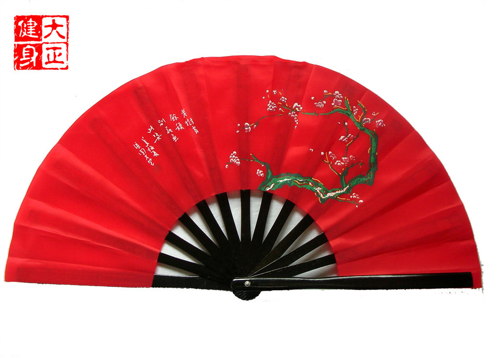 太极莲花扇红梅赞背面,第二套夫扇,48式太极双扇_大山谷图库