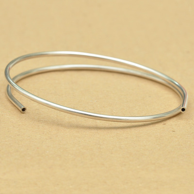 999纯银银管 空心银线 diy银饰配件 手工素材 直管 弯管订做管珠