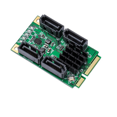 mini pcie转4口sata3.0转接卡 mini itx主板扩展sata6gb黑群晖