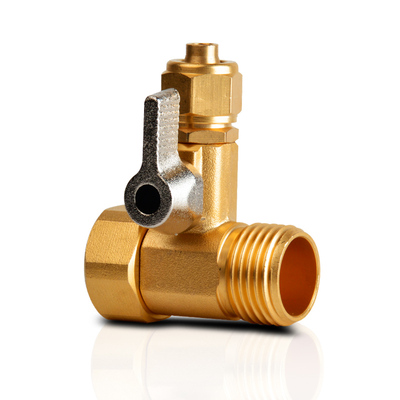 包邮纯铜净水器进水三通4转3分pe水管开关过滤器饮水机接头配件