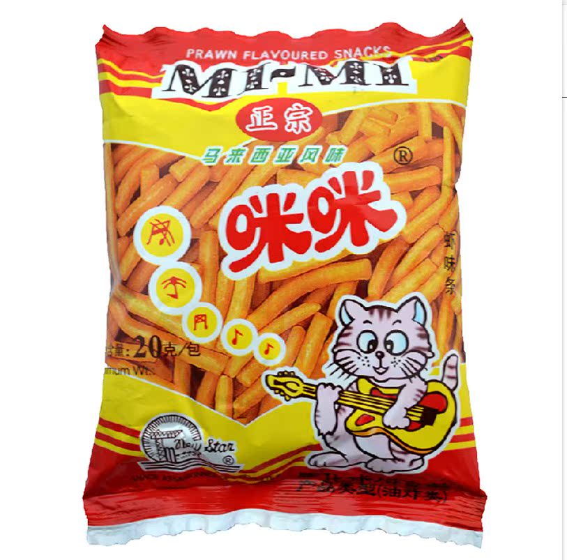 【天猫超市】经典膨化小吃零食正宗马来西亚风味咪咪虾条虾味400g