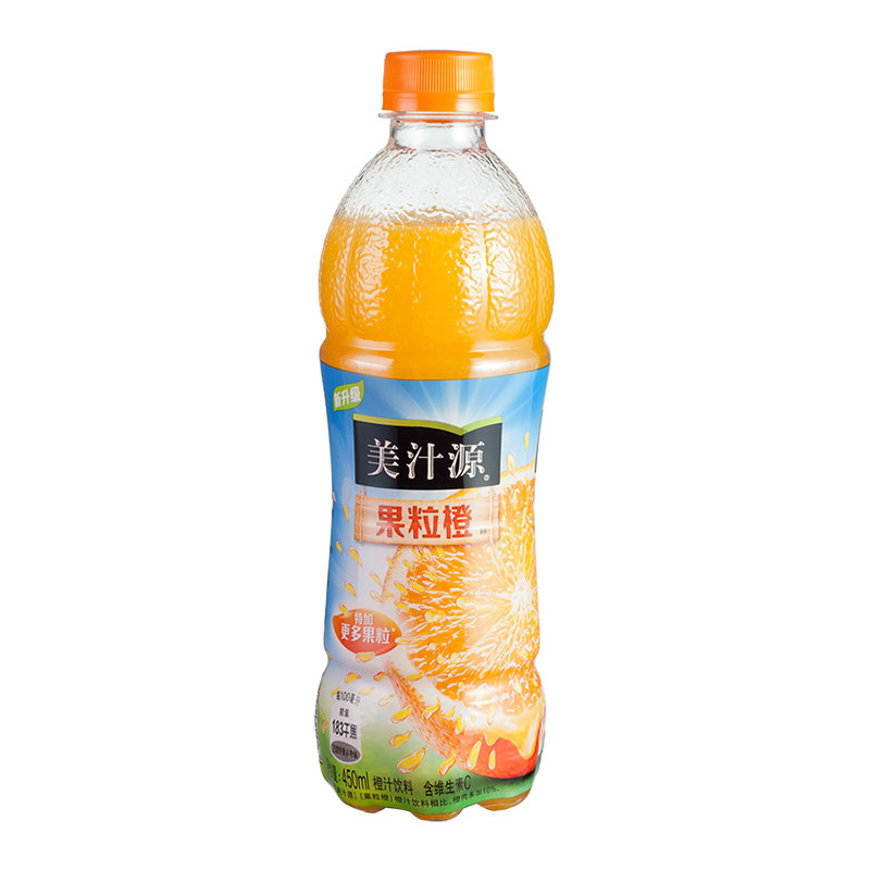 美汁源 果粒橙450ml*12瓶/箱果汁饮料可口可乐